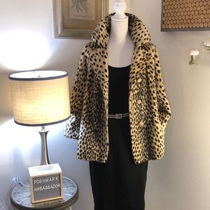 Russel Taylor Vintage Faux Leopard Coat